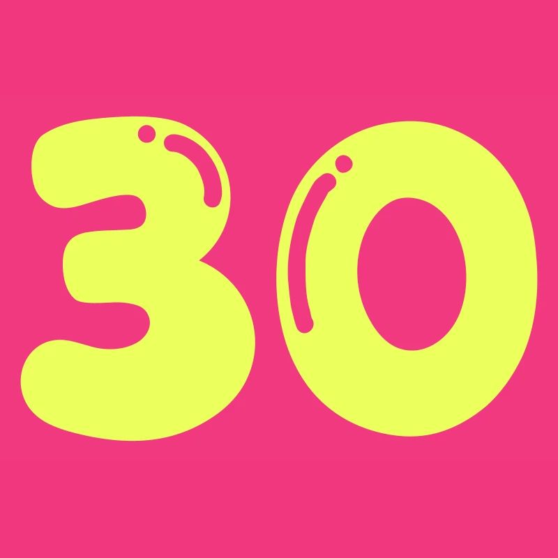 Neon 30 Birthday Design
