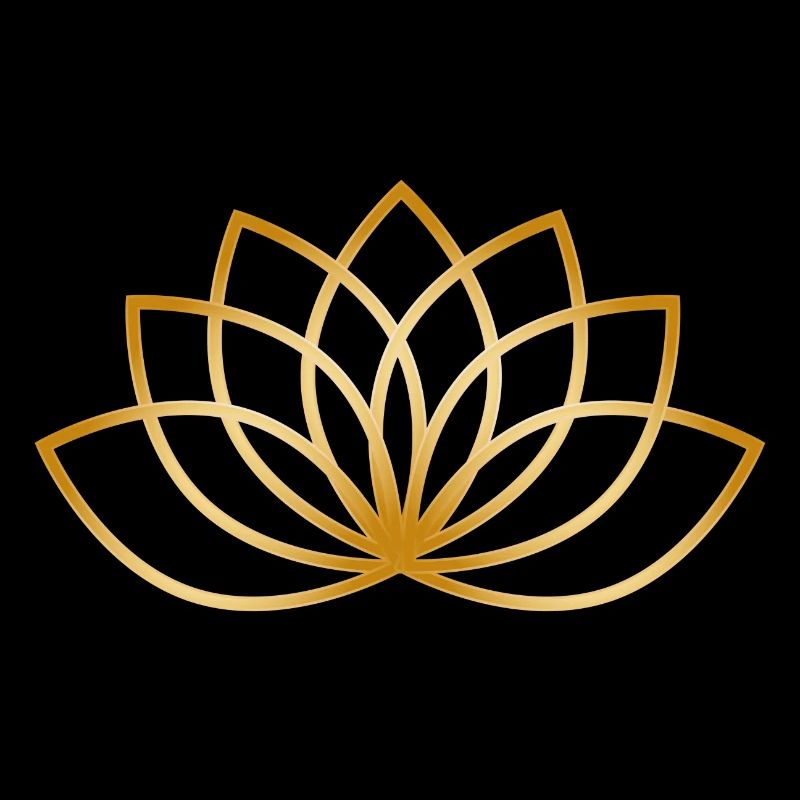 filigranes fleurs dorées stylisées symbole