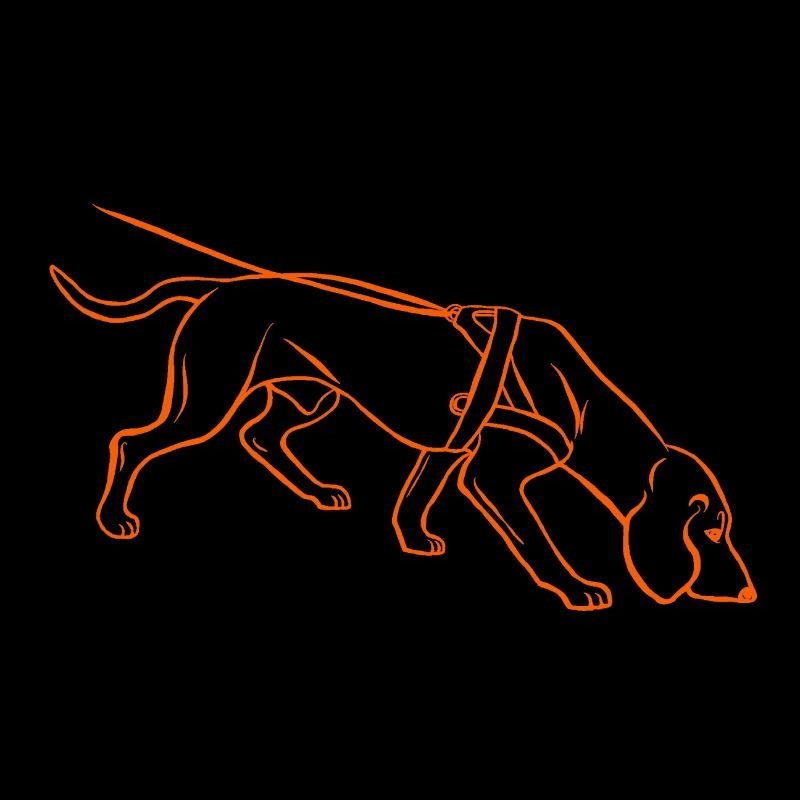 Chien de sueur en orange