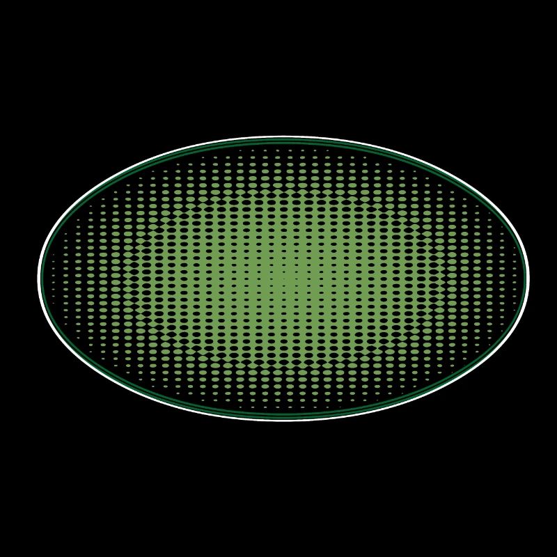 Oval green dots, with frame