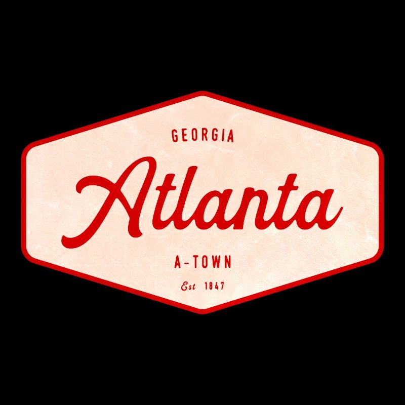 Atlanta Script Vintage Emblem Tee
