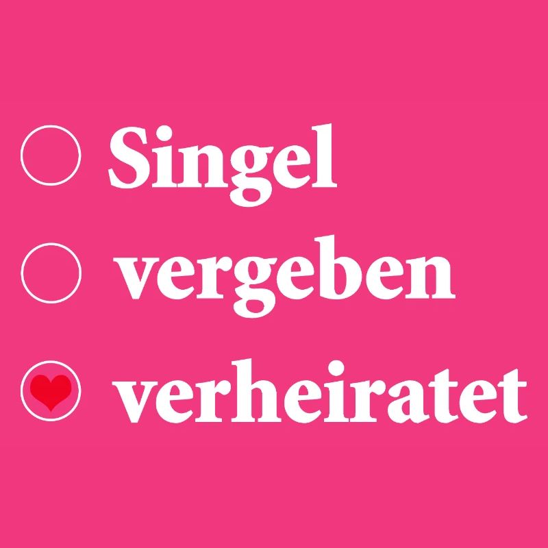 Relationship Status Selection Single - Married Heart