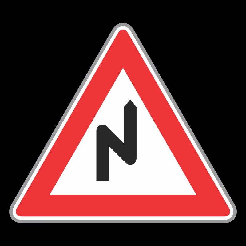 zig signe de route zag droit chemin