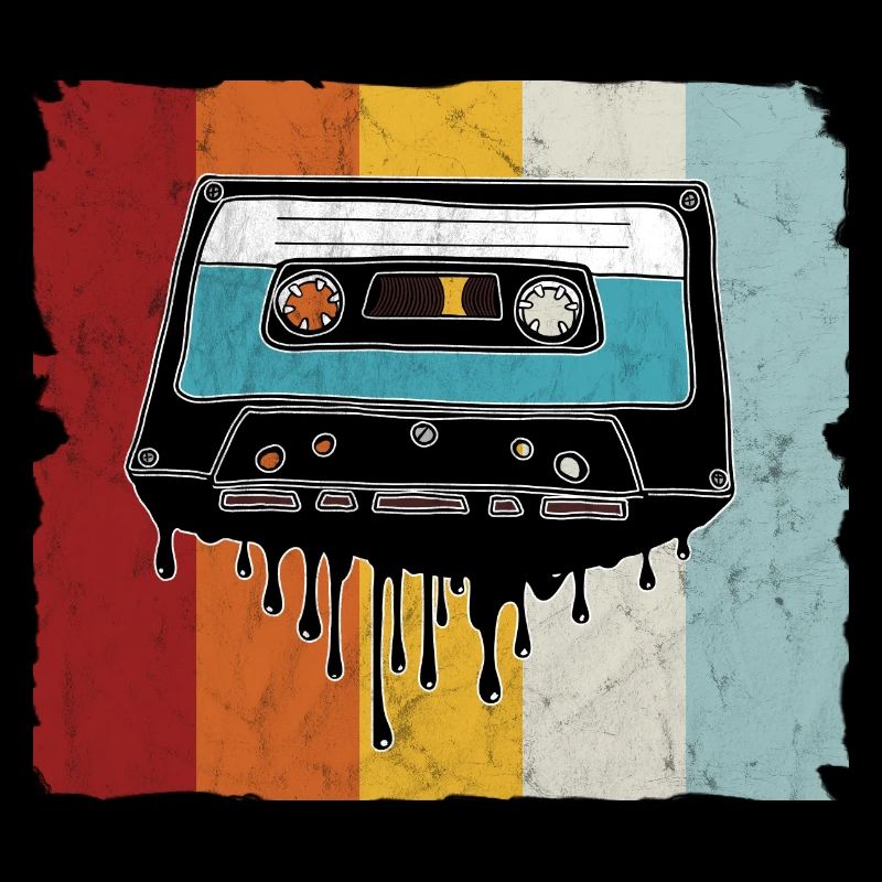 Retro Kassette schmelzend