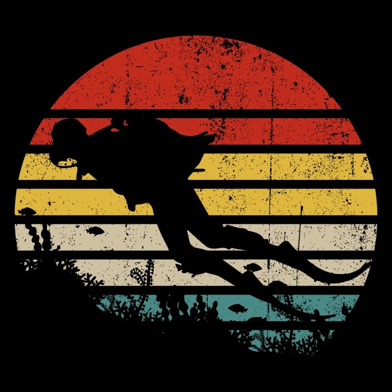 Silhouette rétro Sunset Surf