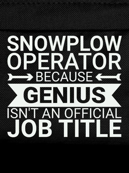 Snowplow Operator Genius Schneepflugfahrer