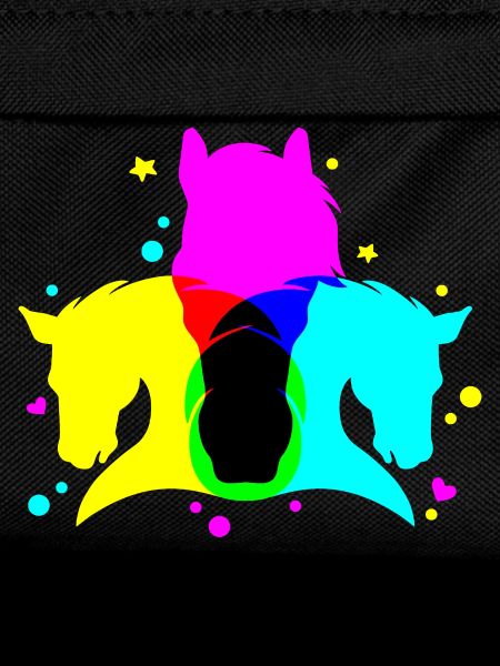 Graphically bright horse motif