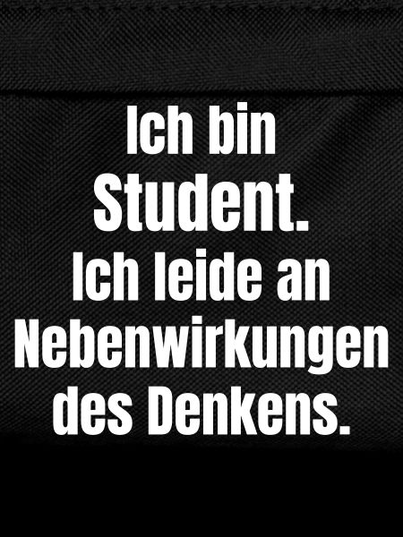 Ich bin Student Denkstress Grafik