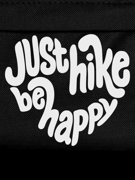 Just Hike Be Happy Lettering