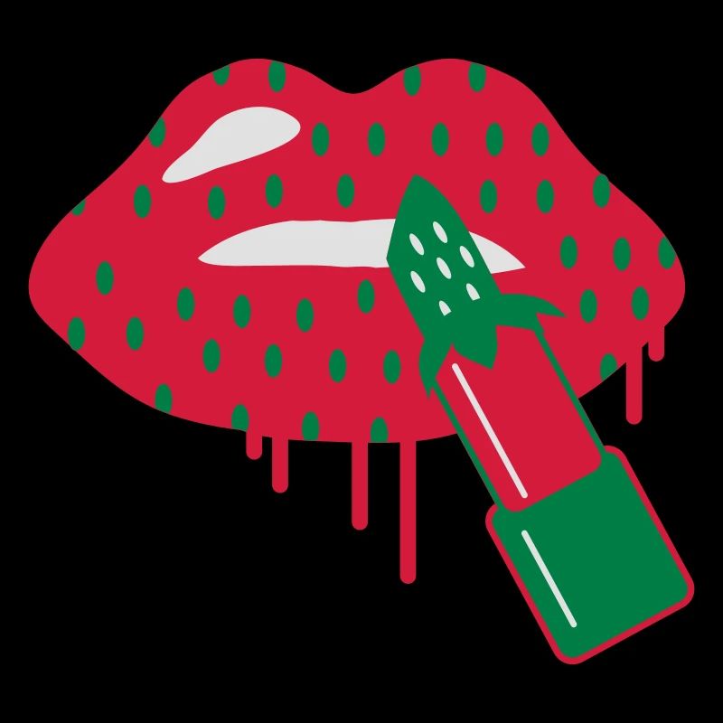 a strawberry lipstick