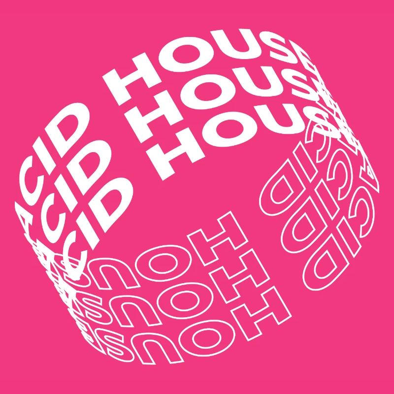 Conception de la typographie Acid House