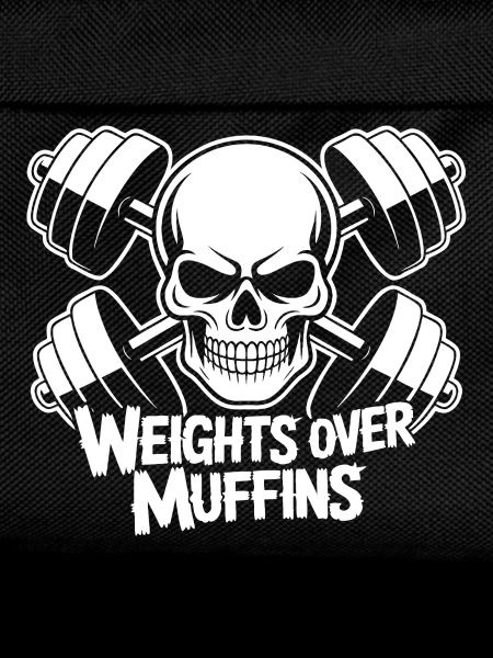 Gewichte über Muffins Schädel