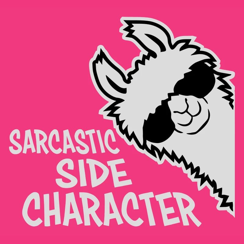 Lama Alpaka Sarcastic Side Character Sarkastisch