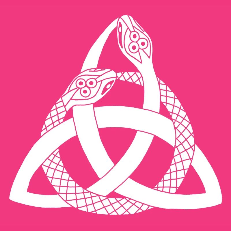 White snakes and Celtic symbol