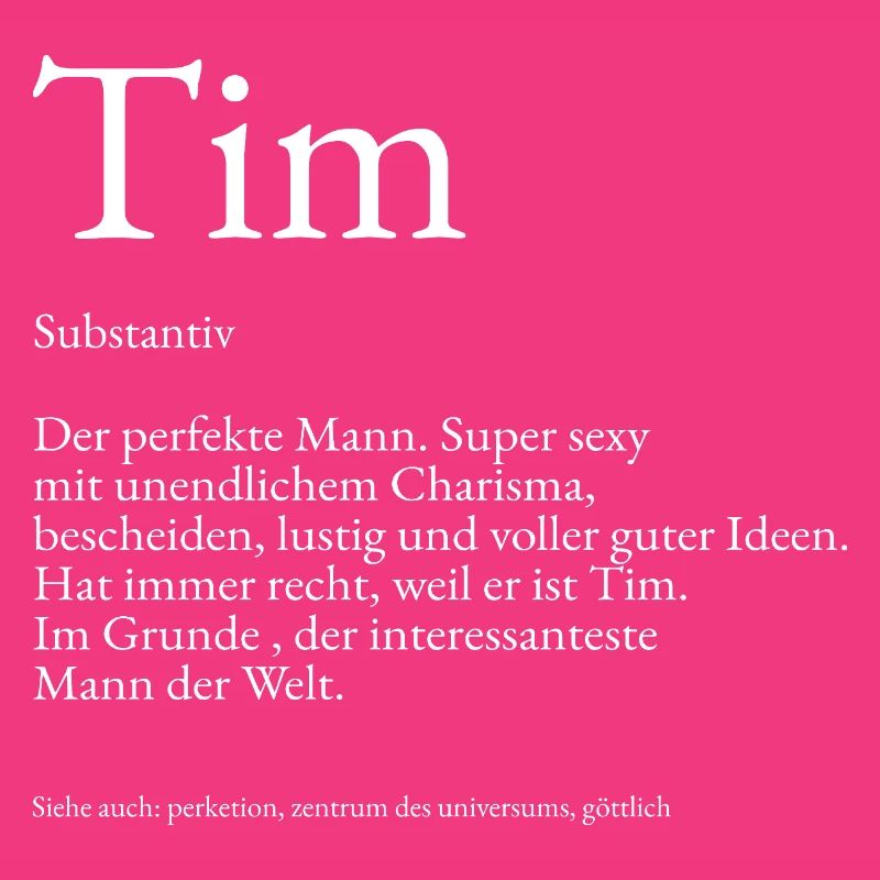 Explication du dictionnaire Tim Prénom Tim
