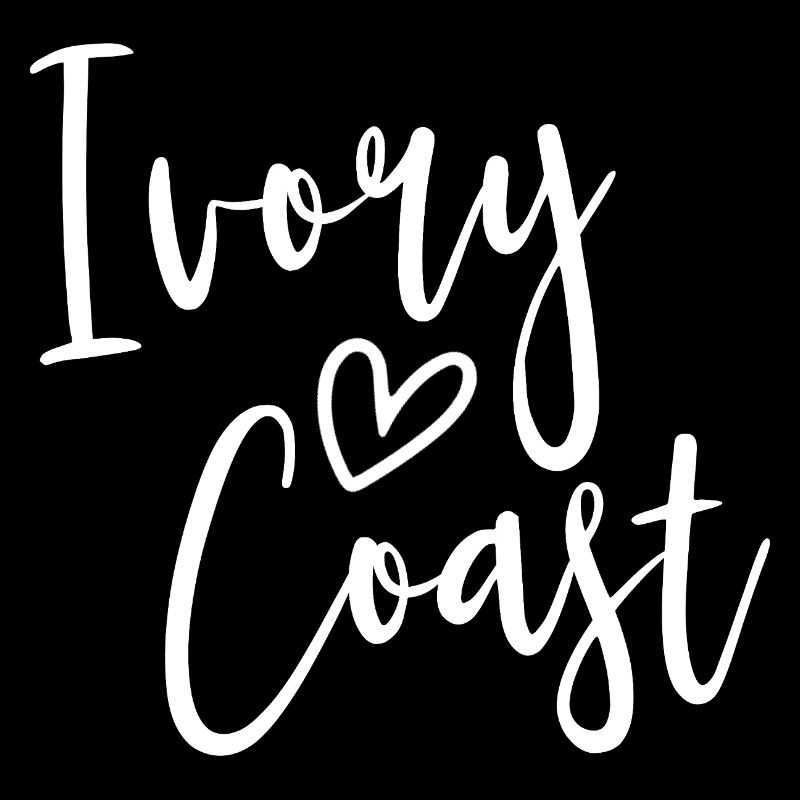 Ivory Coast Heart Women's Love Ivory Coast