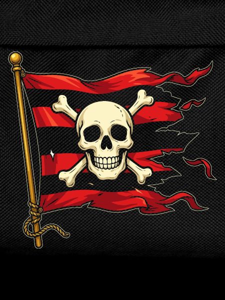 Skull on pirate flag