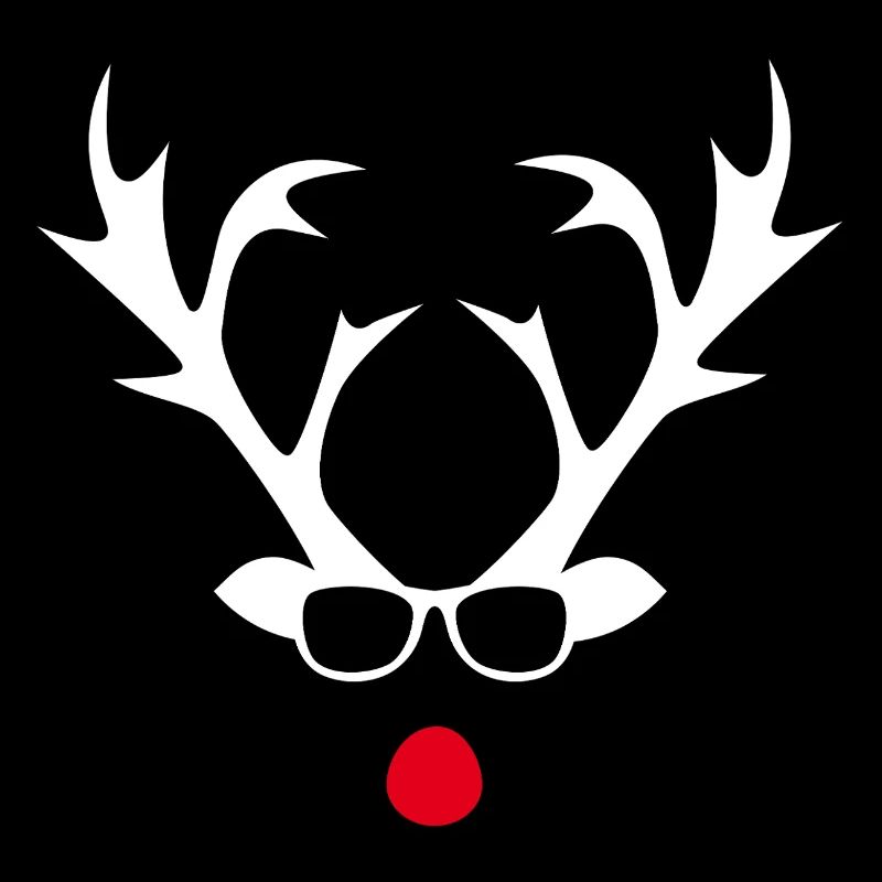 Silhouette de Rudolph avec lunettes