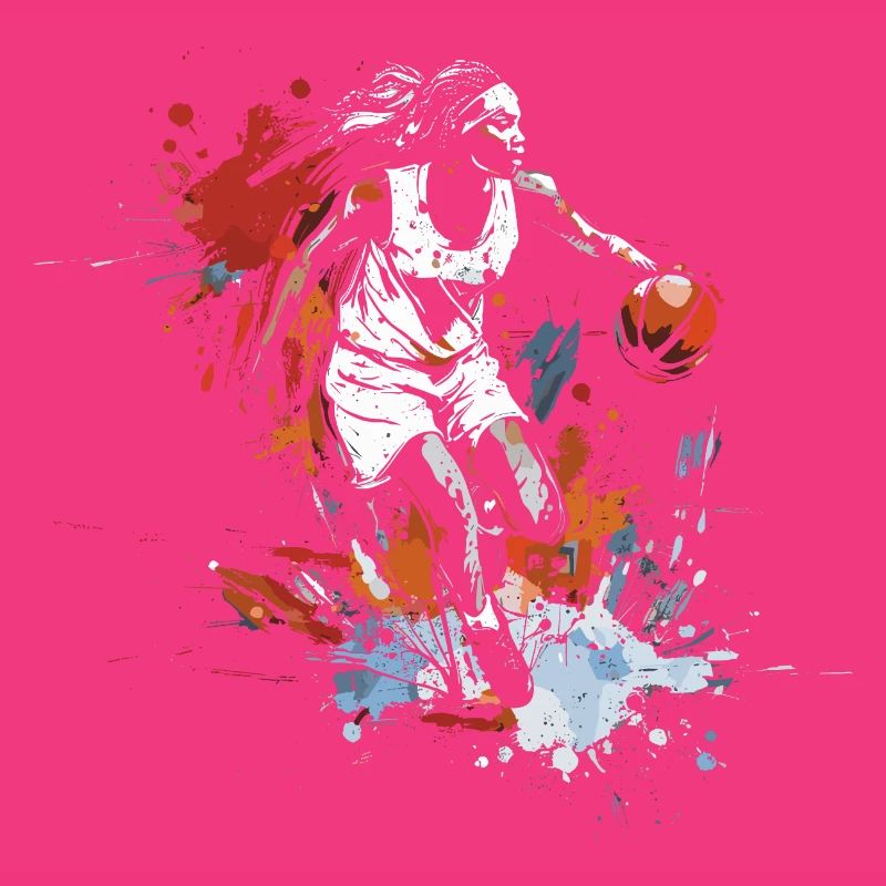 Graffiti d’une joueuse de basket-ball