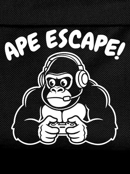 Affe-Gamer mit Headset Controller