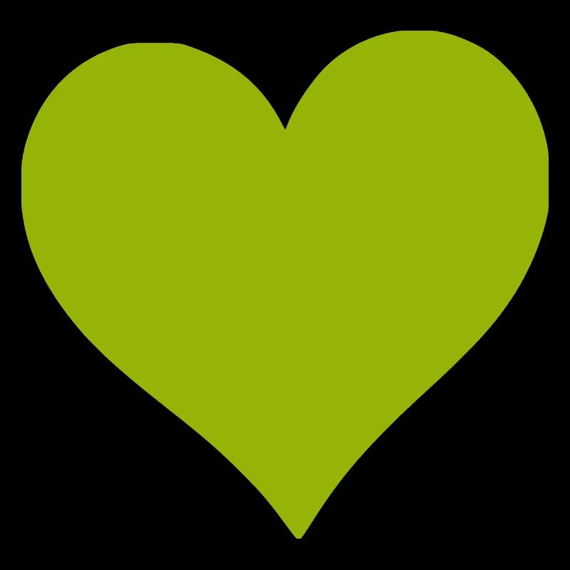 Cœur vert vert