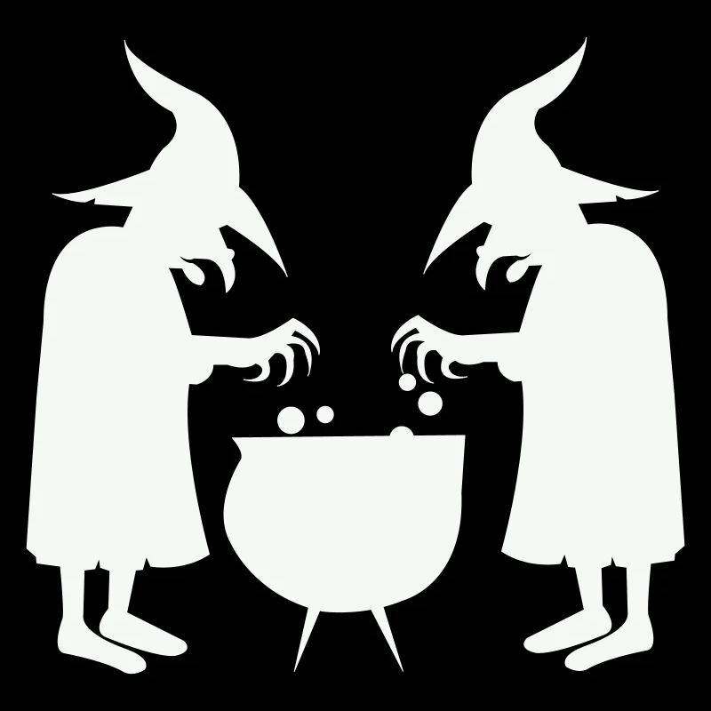 Witches stirring magic potions