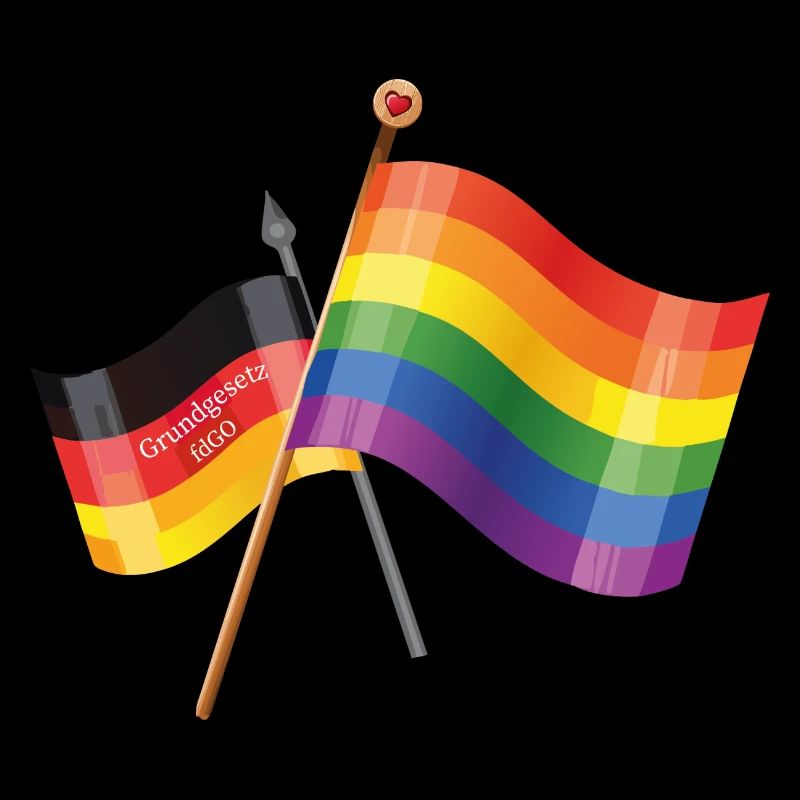 Regenbogen Deutschland Flagge
