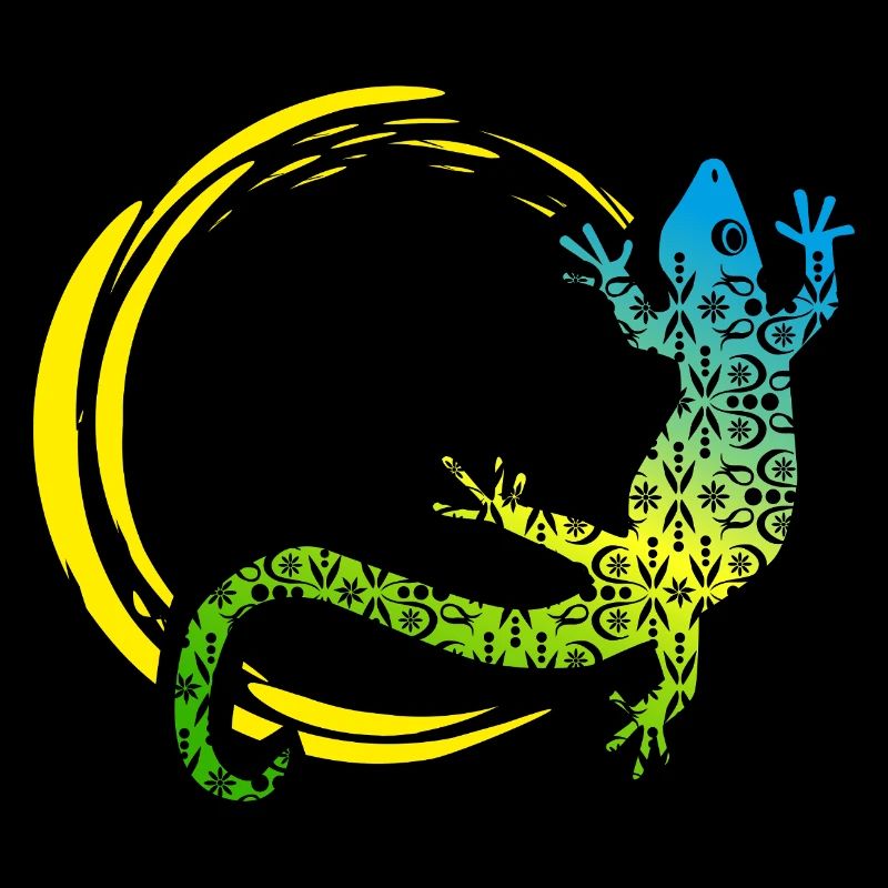 Design Gecko Echse Sonne