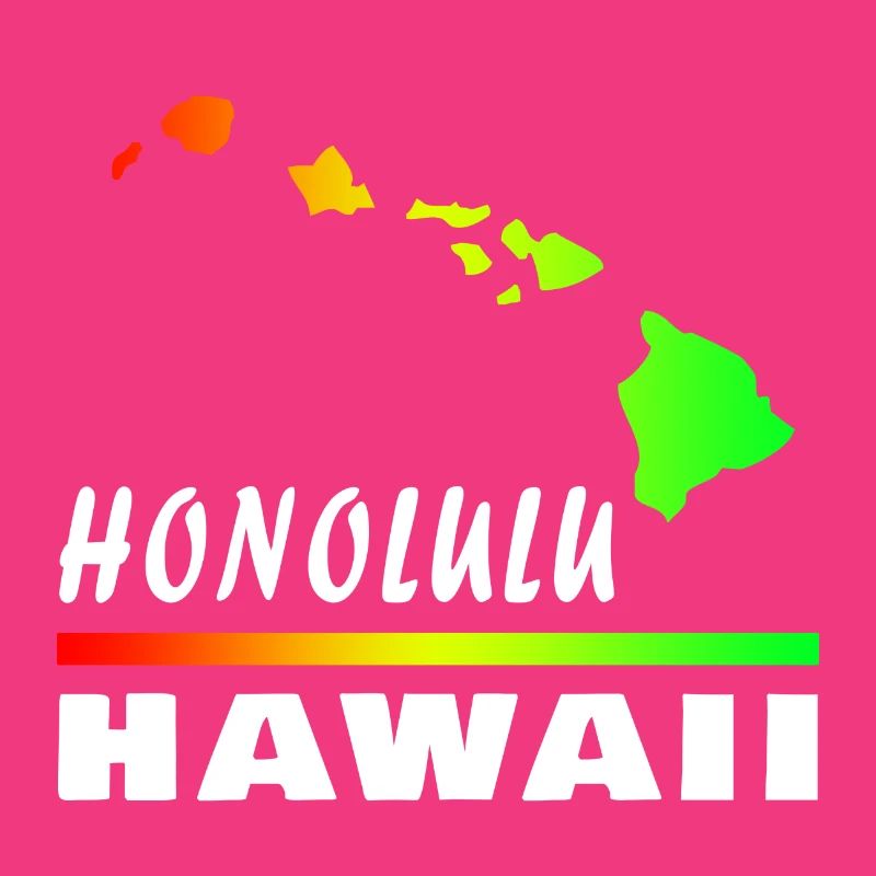 Hawaii Honolulu with Map / Gift Map