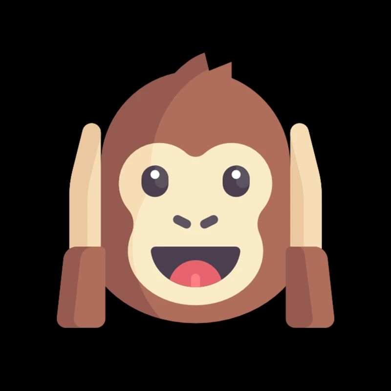 émoticône de singe mignon