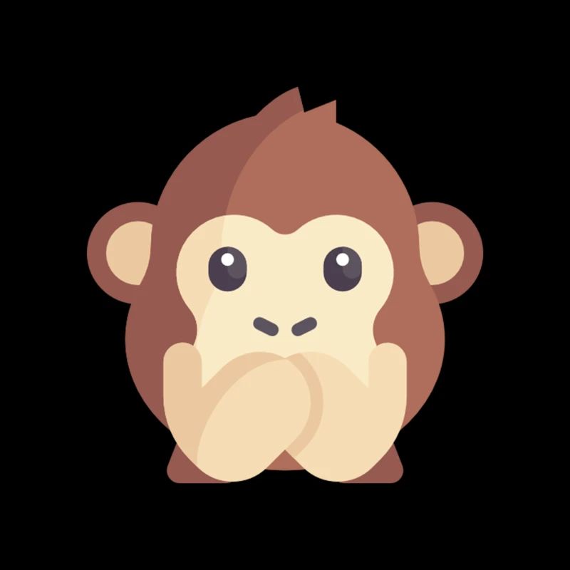 émoticône de singe mignon