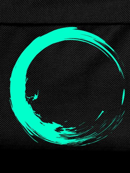 Circle brush design turquoise