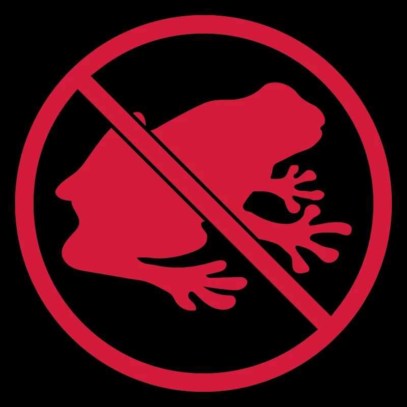 aucun kroete zone grenouille interdit schild silhouett