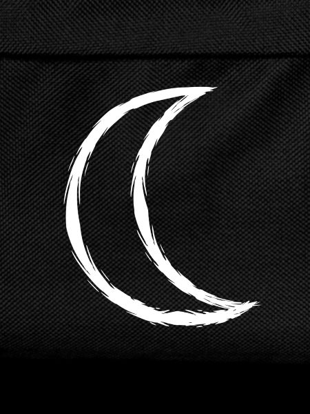Celtic symbol moon white