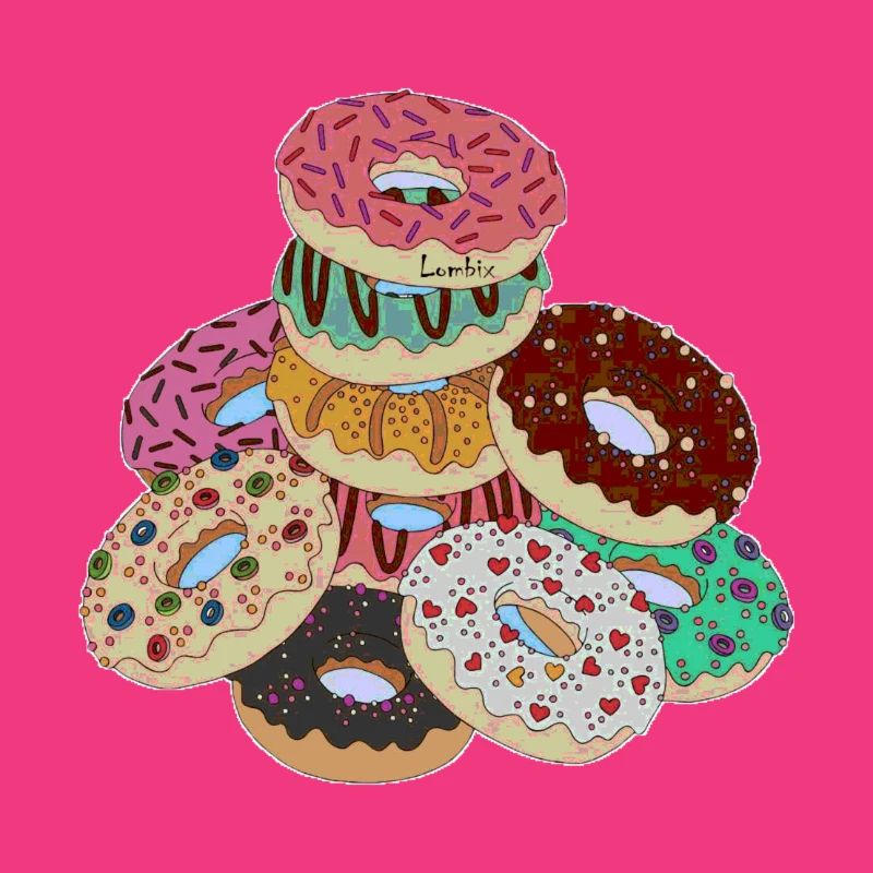 Pyramide der Regenbogen-Donuts