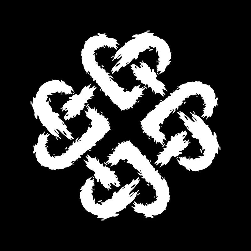 Celtic knot heart infinity white