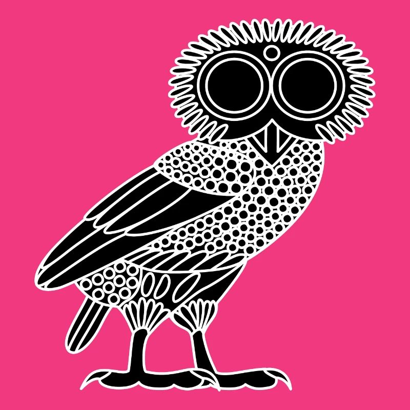 Eule der Athene [Schwarz (nur Eule)]