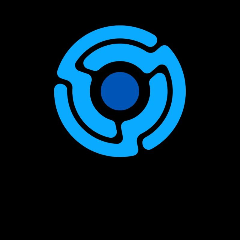 Blauer Kreisrhythmus Ornament