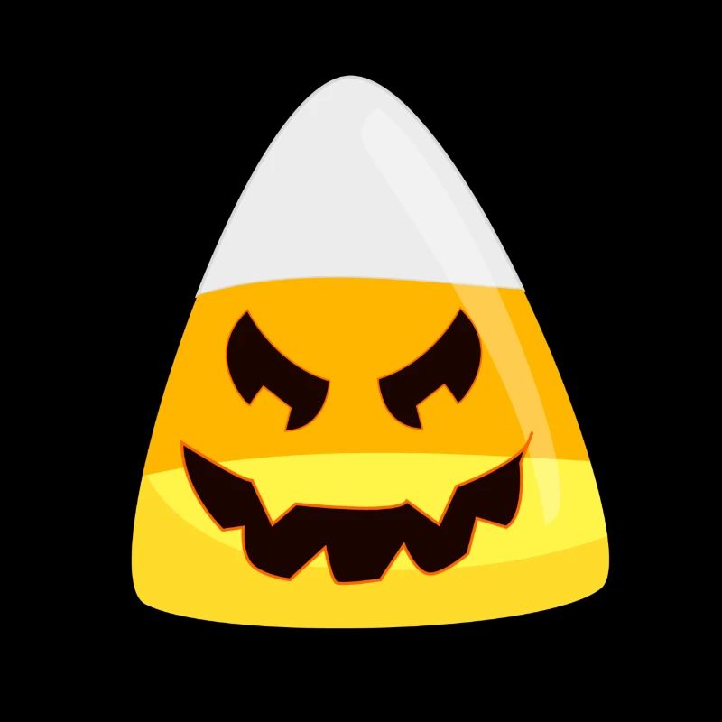 Visage d'émoticône citrouille Halloween Candy Corn