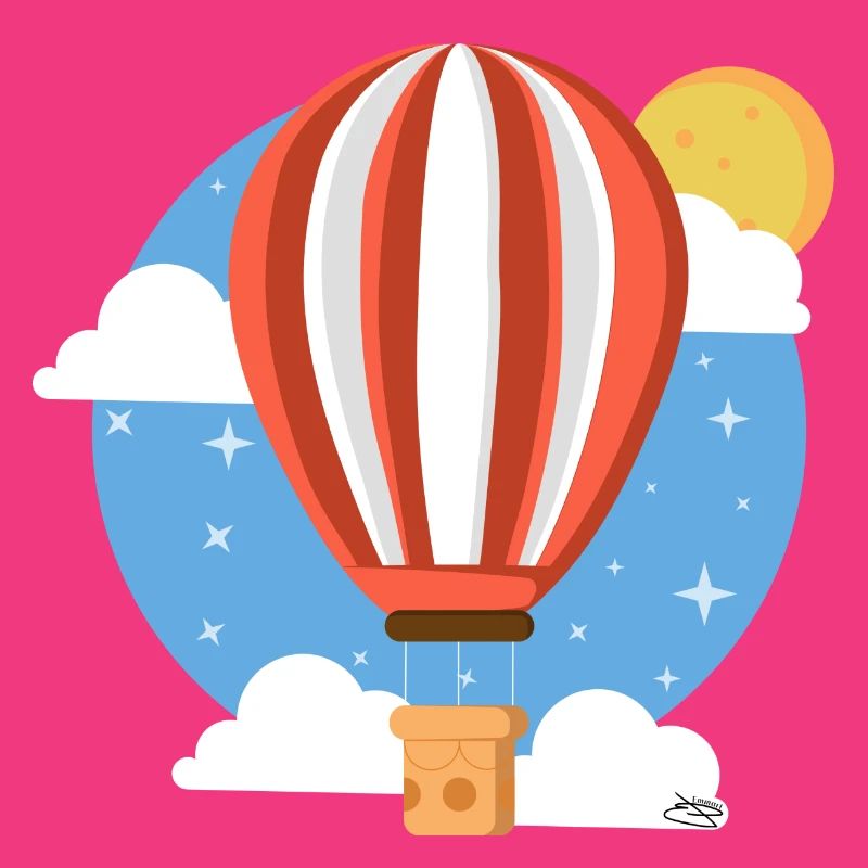 Ballon céleste coloré