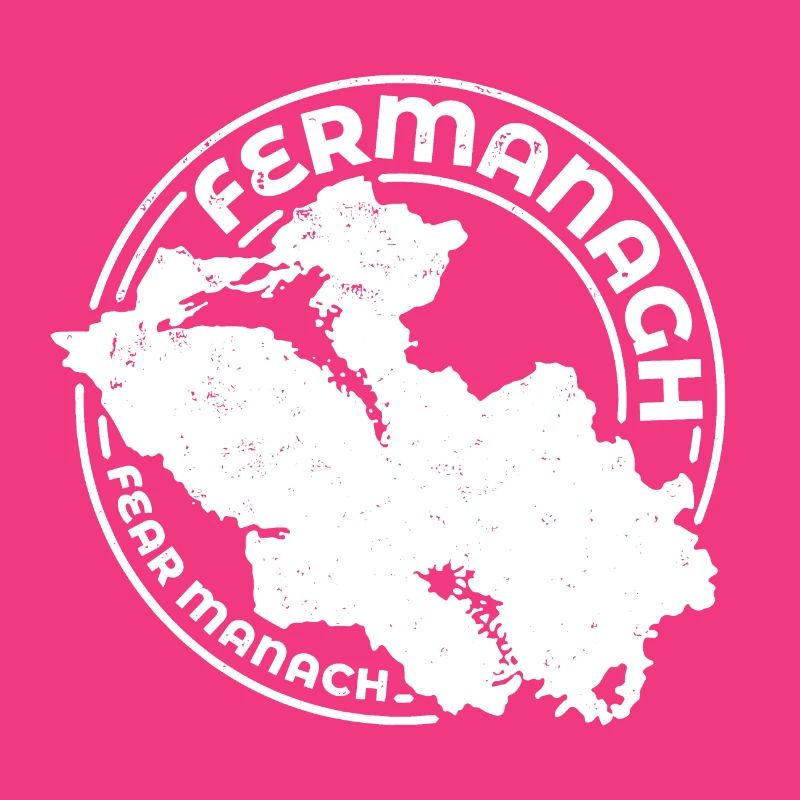 Comté de Fermanagh Irlande | Timbre de contour de carte