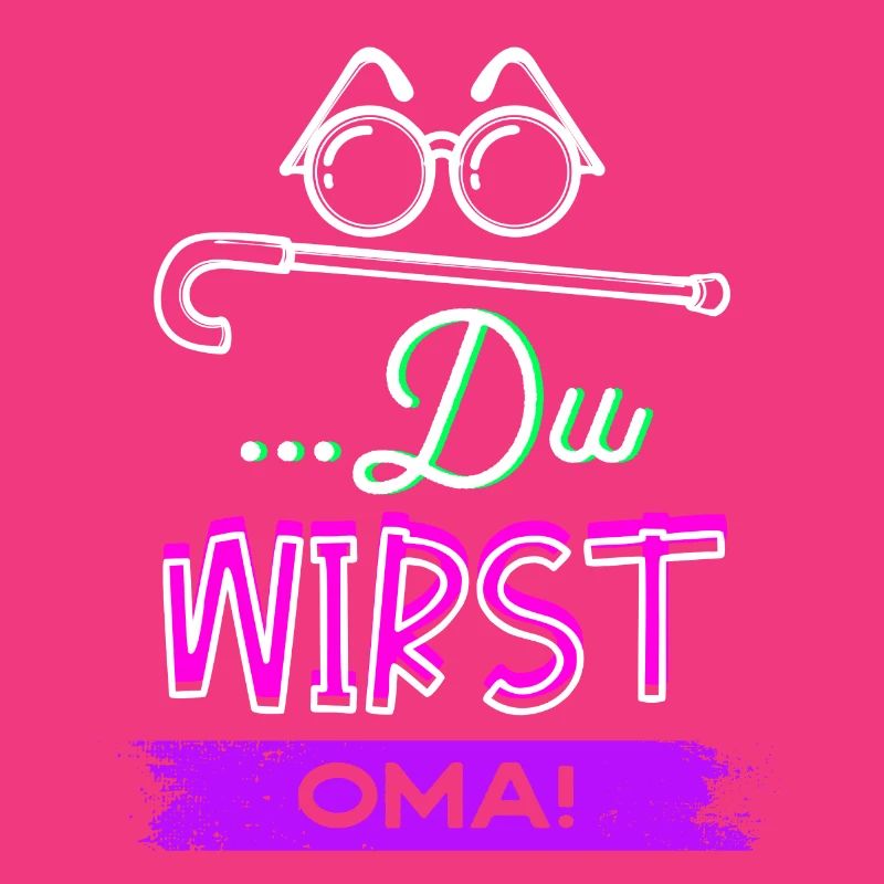 Sehschwäche Brille Statement Großmutter Oma