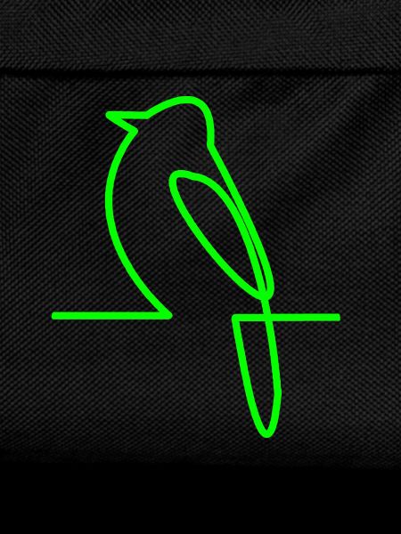 Glowing Bird Line Art