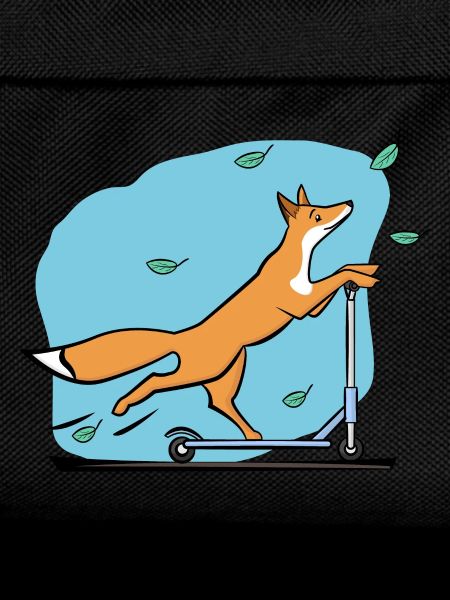 Fox with scooter