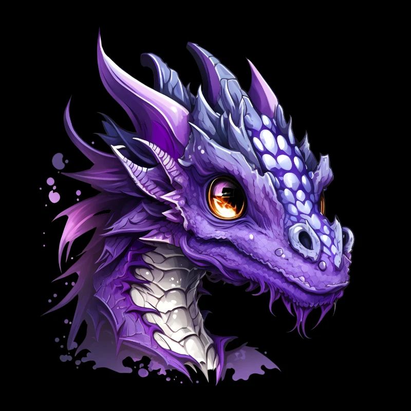 Kawaii Purple Dragon