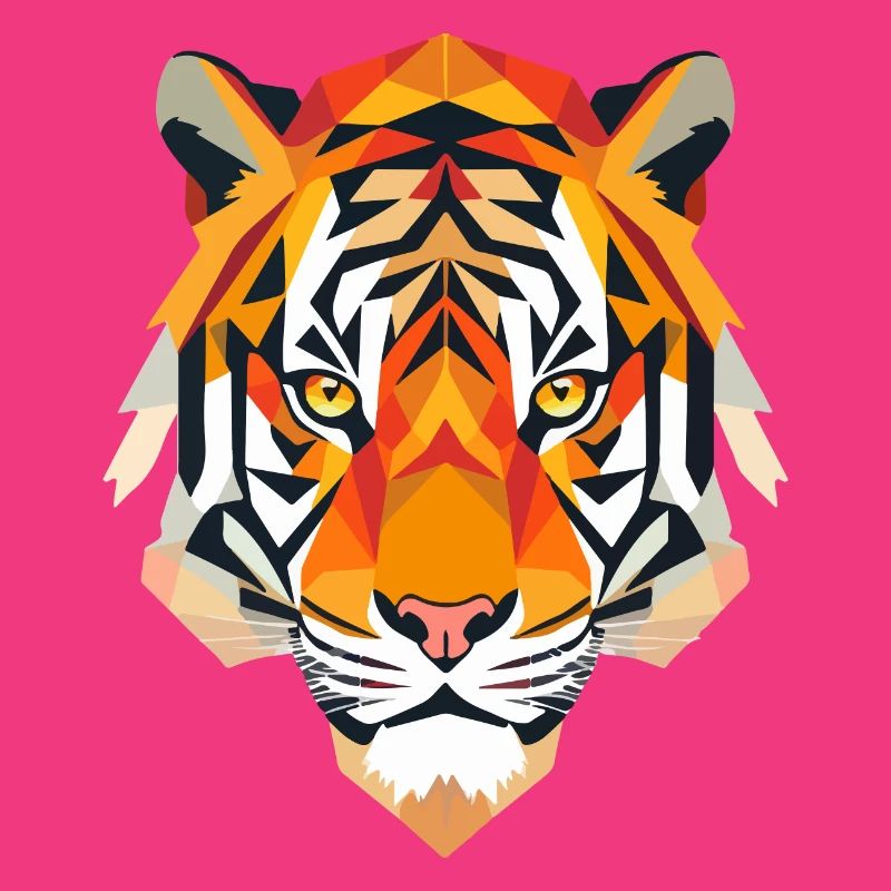 Stylized Tiger, Geometric