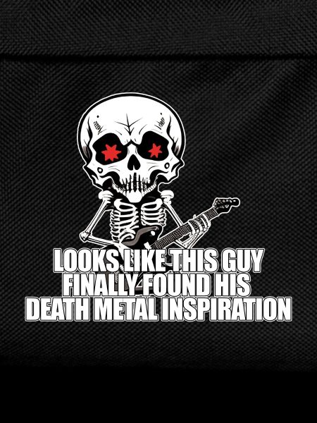 Skeleton with guitar DEATH METAL