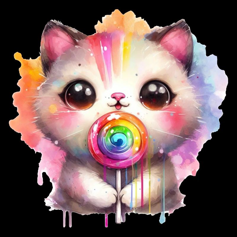 Kitty Kat with Lollipop