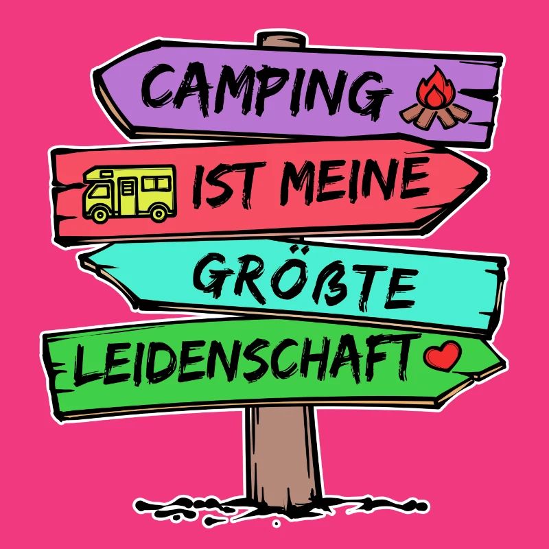 Camping Statement Wanderlust Wanderer Herz Camper