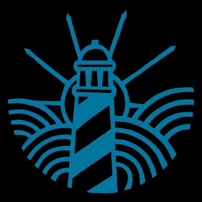 Der blaue Leuchtturm und der Ozean